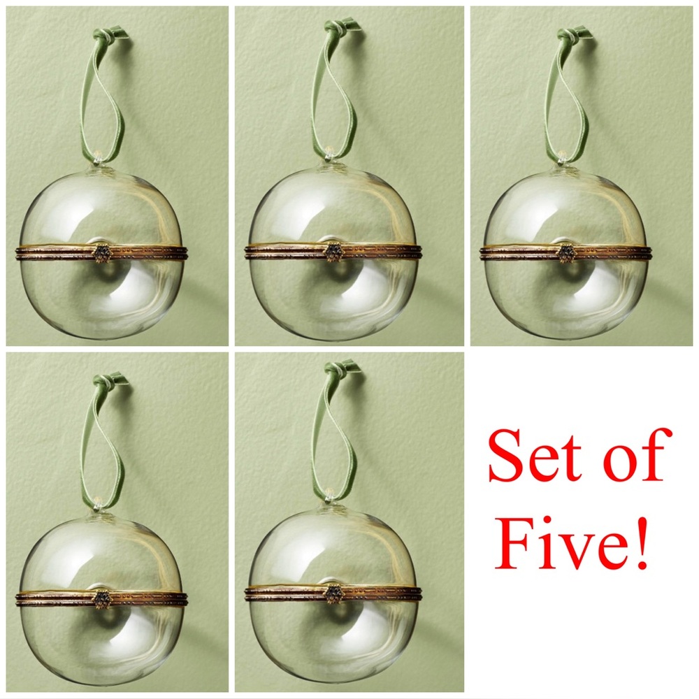 Hinged Smooth Glass Christmas Tree Ornament Hearth & Hand with Magnolia